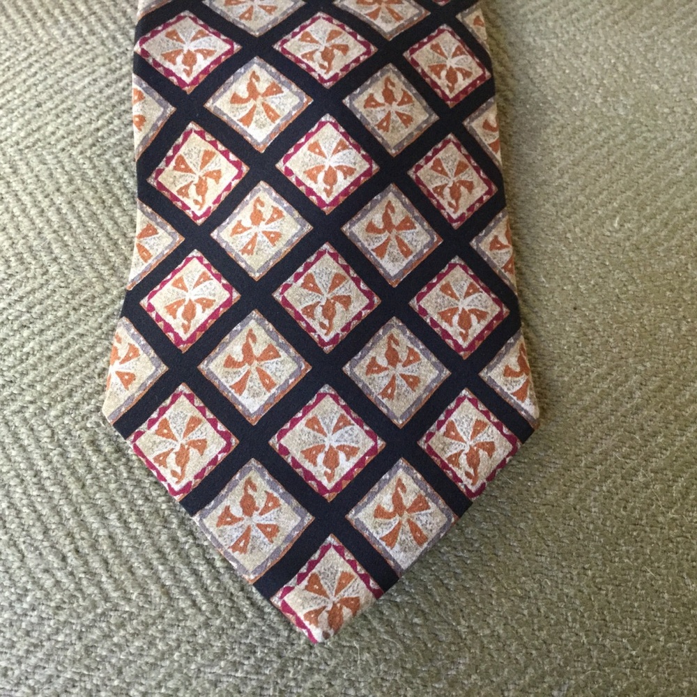 Vintage Valentino Mens Tie Italy Silk Cravatte